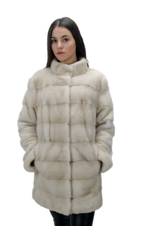 Mink fur jacket  in pastel color -108
