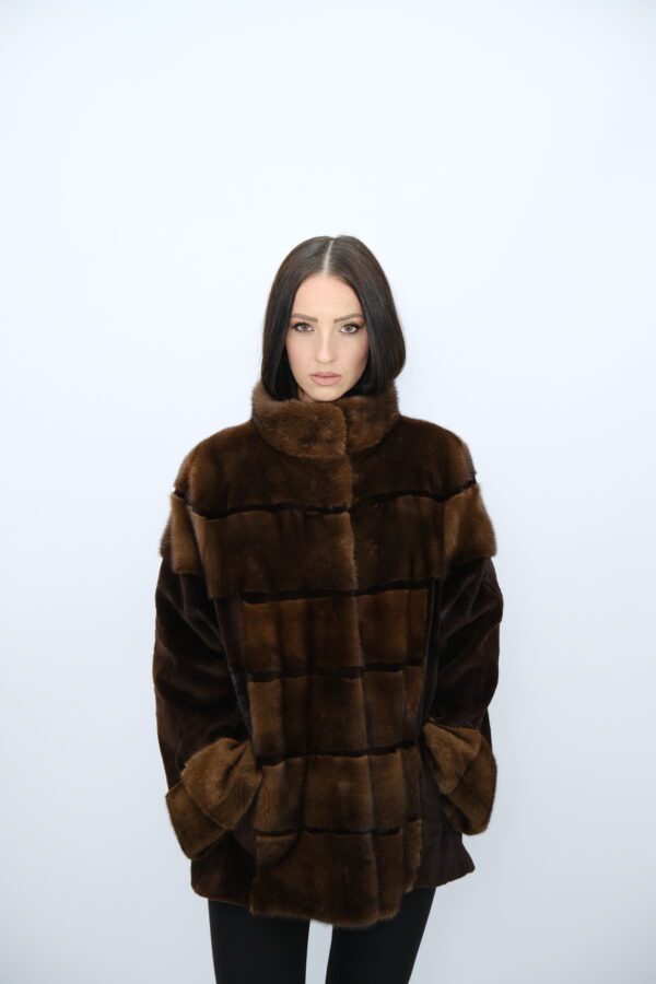 Furs mink jacket in demi buff color -119