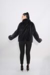 Mink furs jacket in gun metal color -211