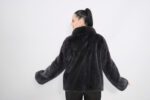 Mink furs jacket in gun metal color -211