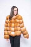 Orange Fox Fur Jacket – Sophisticated Winter Look
