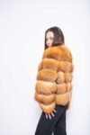 Orange Fox Fur Jacket – Sophisticated Winter Look