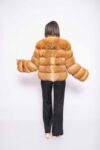 Orange Fox Fur Jacket – Sophisticated Winter Look