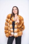 Orange Fox Fur Jacket – Sophisticated Winter Look
