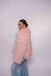 Handmade Pink Mongolian Fur Jacket – Soft Real Fur Luxury