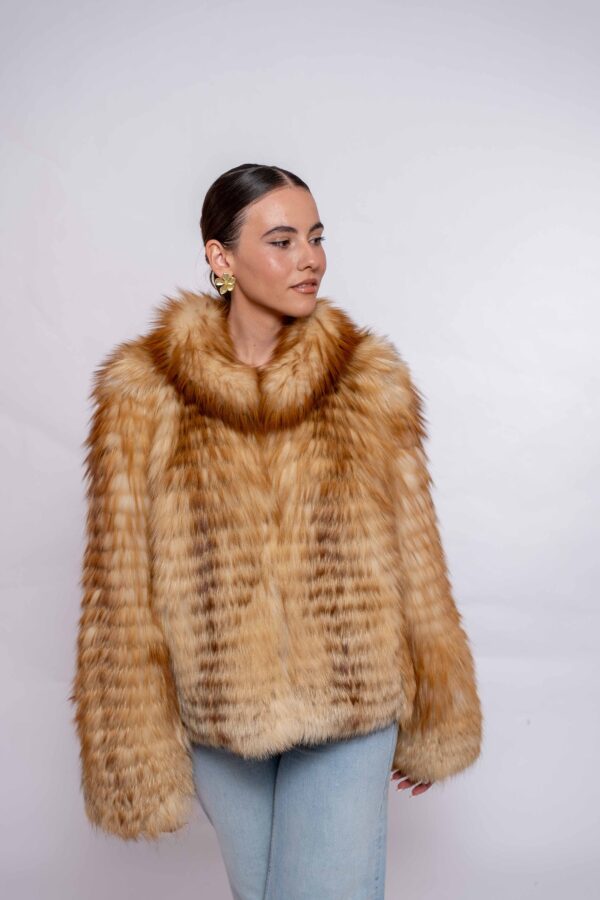 Exclusive Handmade Red Fox Fur Jacket – Authentic Fur