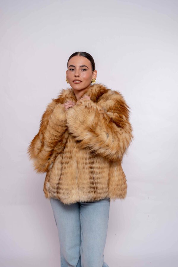 Exclusive Handmade Red Fox Fur Jacket – Authentic Fur