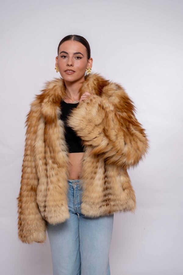 Exclusive Handmade Red Fox Fur Jacket – Authentic Fur