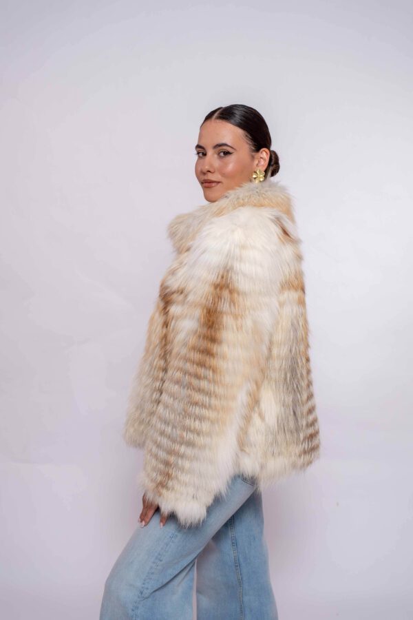 Real Gold Fox Fur Jacket – High-End Handmade Fashion