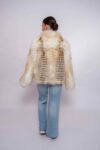 Real Gold Fox Fur Jacket – High-End Handmade Fashion