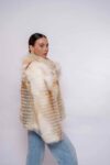 Real Gold Fox Fur Jacket – High-End Handmade Fashion