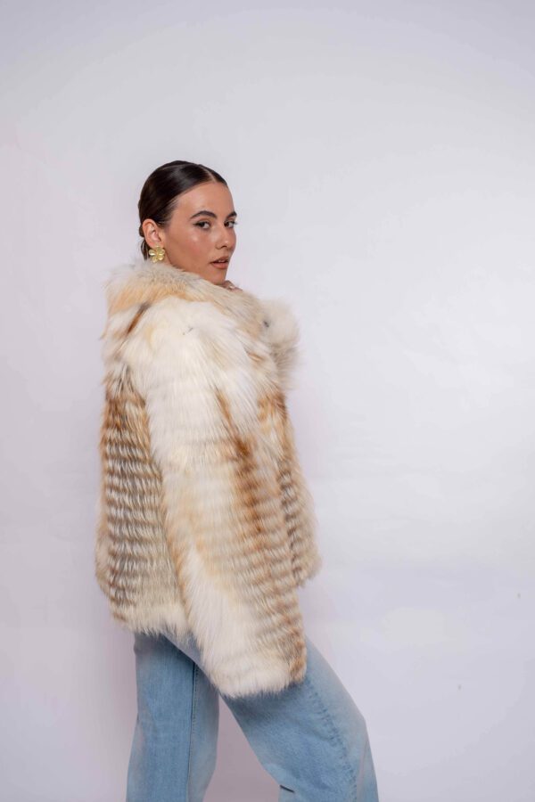 Real Gold Fox Fur Jacket – High-End Handmade Fashion