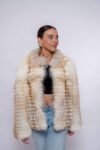 Real Gold Fox Fur Jacket – High-End Handmade Fashion