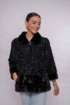 Real Black Swakara Fur Jacket – High-End Handmade Fashion