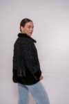 Real Black Swakara Fur Jacket – High-End Handmade Fashion