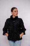 Luxury Black Swakara Fur Jacket– Genuine Handmade Craftsmanship