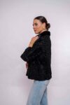 Luxury Black Swakara Fur Jacket– Genuine Handmade Craftsmanship