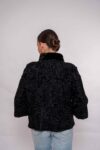 Luxury Black Swakara Fur Jacket– Genuine Handmade Craftsmanship