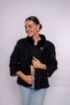 Luxury Black Swakara Fur Jacket– Genuine Handmade Craftsmanship