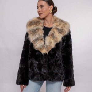 Luxury Brown Mink Fur Coat – Impressive Collar & Handmade Craftsmanship