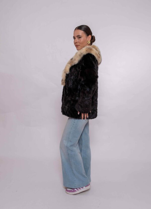 Luxury Brown Mink Fur Coat – Impressive Collar & Handmade Craftsmanship