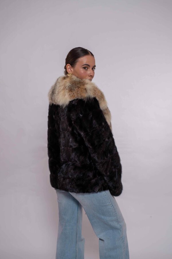 Luxury Brown Mink Fur Coat – Impressive Collar & Handmade Craftsmanship