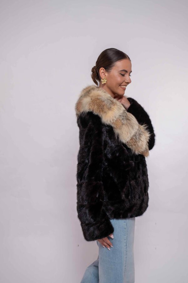 Luxury Brown Mink Fur Coat – Impressive Collar & Handmade Craftsmanship