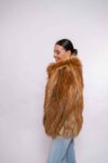 Luxury Women’s Red Fox Fur Jacket – Elegant Design