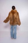 Luxury Women’s Red Fox Fur Jacket – Elegant Design