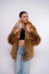 Luxury Women’s Red Fox Fur Jacket – Elegant Design