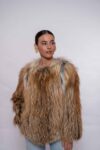 Elegant Red Fox Fur Jacket – Timeless Luxury Style