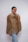 Elegant Red Fox Fur Jacket – Timeless Luxury Style