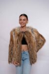 Elegant Red Fox Fur Jacket – Timeless Luxury Style