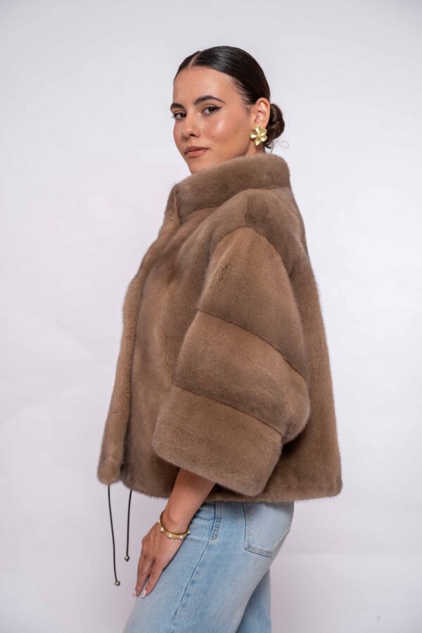 Real Soft Grey Mink Velvet Fur Jacket for Women – Luxury Outerwear