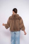 Real Soft Grey Mink Velvet Fur Jacket for Women – Luxury Outerwear