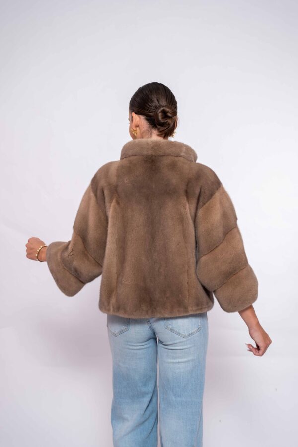 Real Soft Grey Mink Velvet Fur Jacket for Women – Luxury Outerwear