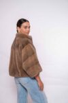 Real Soft Grey Mink Velvet Fur Jacket for Women – Luxury Outerwear