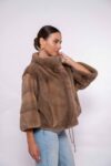 Real Soft Grey Mink Velvet Fur Jacket for Women – Luxury Outerwear