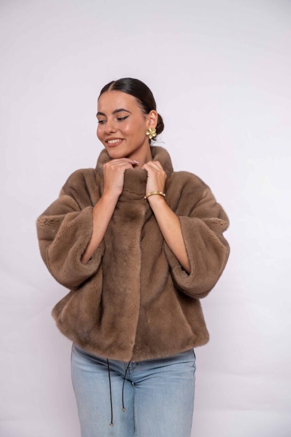 Real Soft Grey Mink Velvet Fur Jacket for Women – Luxury Outerwear