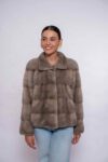 Silver Blue Mink Fur Coat for Women – Luxury Winter Outerwear