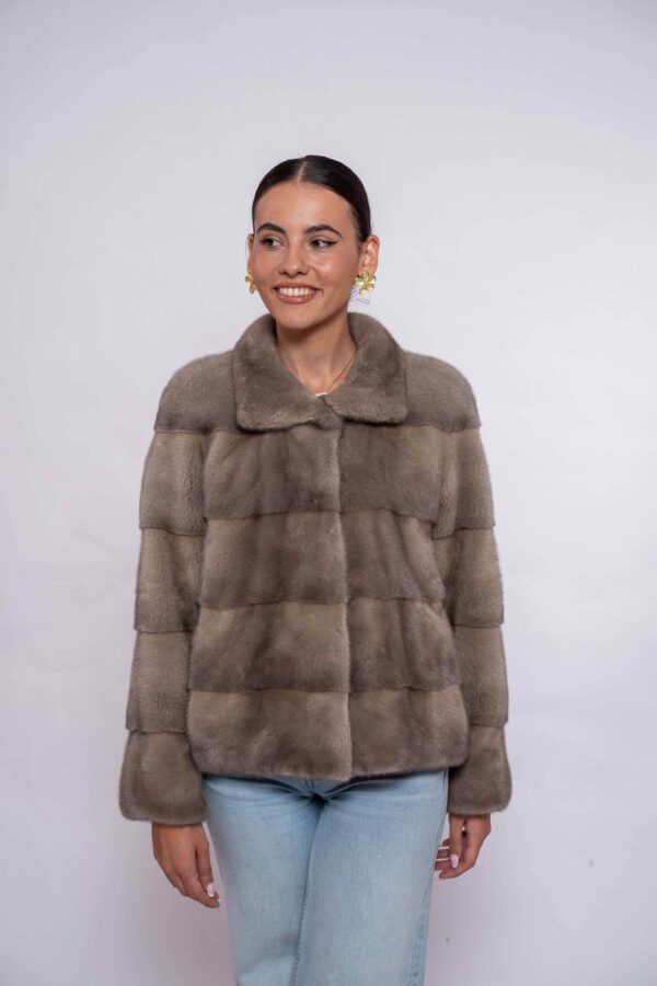 Silver Blue Mink Fur Coat for Women – Luxury Winter Outerwear