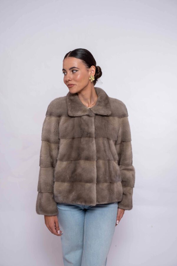 Silver Blue Mink Fur Coat for Women – Luxury Winter Outerwear