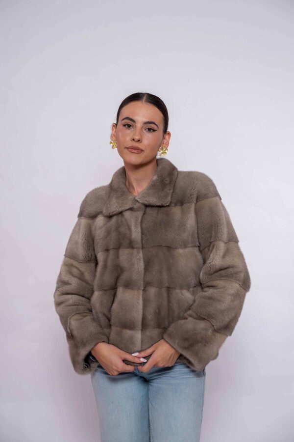 Silver Blue Mink Fur Coat for Women – Luxury Winter Outerwear