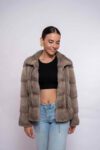 Silver Blue Mink Fur Coat for Women – Luxury Winter Outerwear