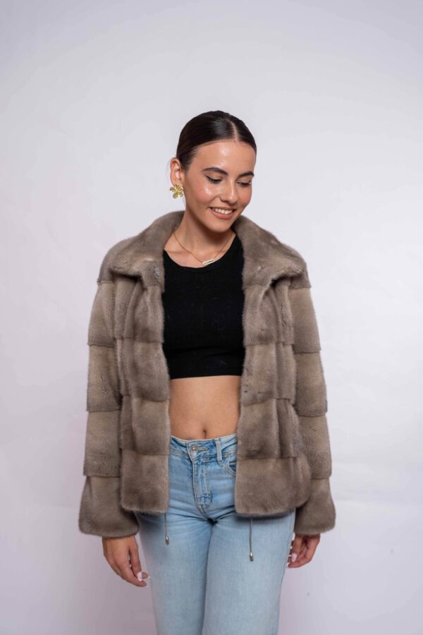 Silver Blue Mink Fur Coat for Women – Luxury Winter Outerwear