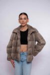 Silver Blue Mink Fur Coat for Women – Luxury Winter Outerwear