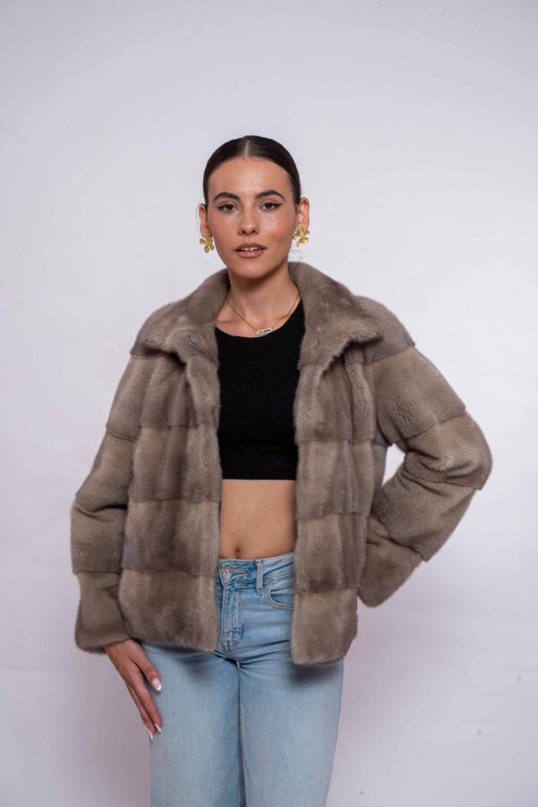 Silver Blue Mink Fur Coat for Women – Luxury Winter Outerwear