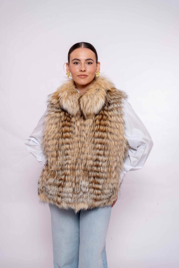 Luxury Grooz fox Fur Vest for Women – Premium Real Fur