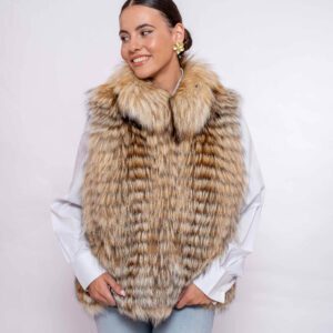 Luxury Grooz fox Fur Vest for Women – Premium Real Fur