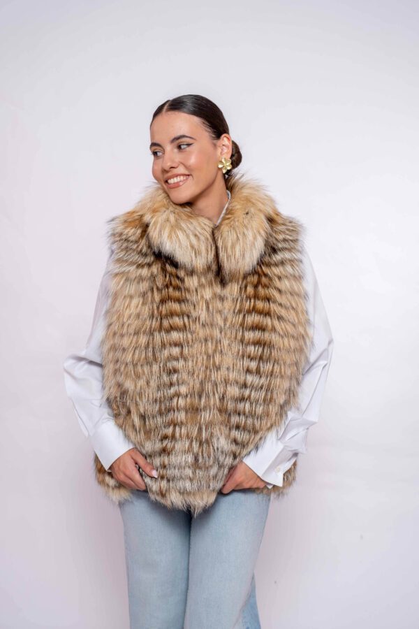 Luxury Grooz fox Fur Vest for Women – Premium Real Fur